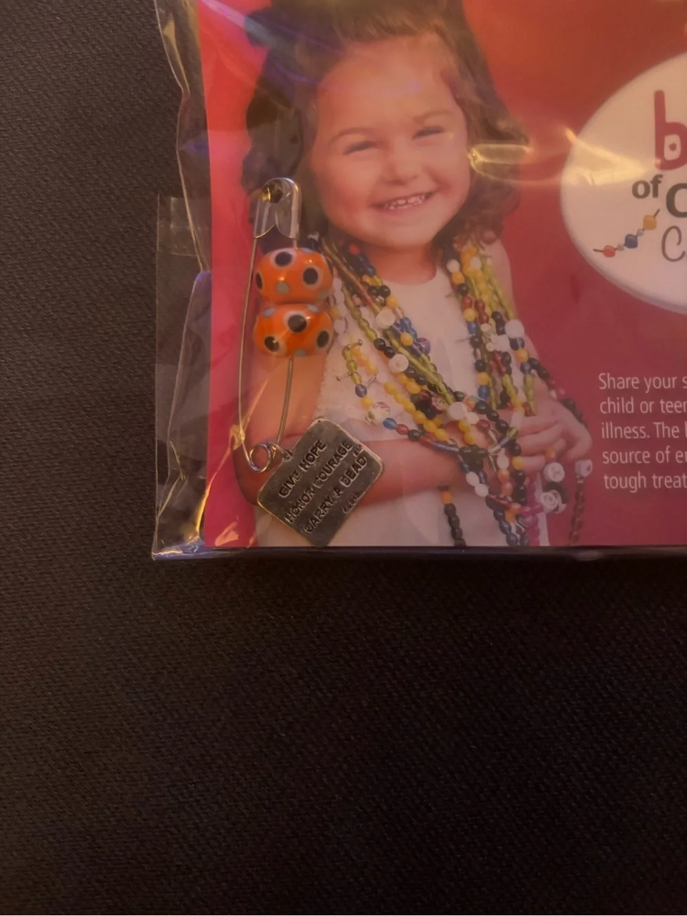Carry a Bead Keychain – Orange Ladybug